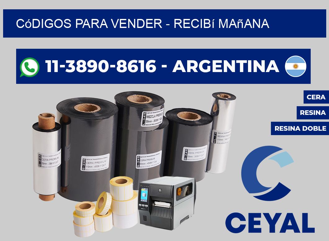 Códigos para vender - recibí mañana