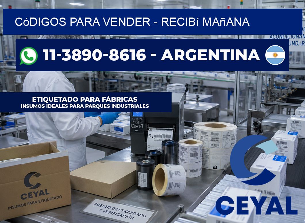 Códigos para vender – recibí mañana