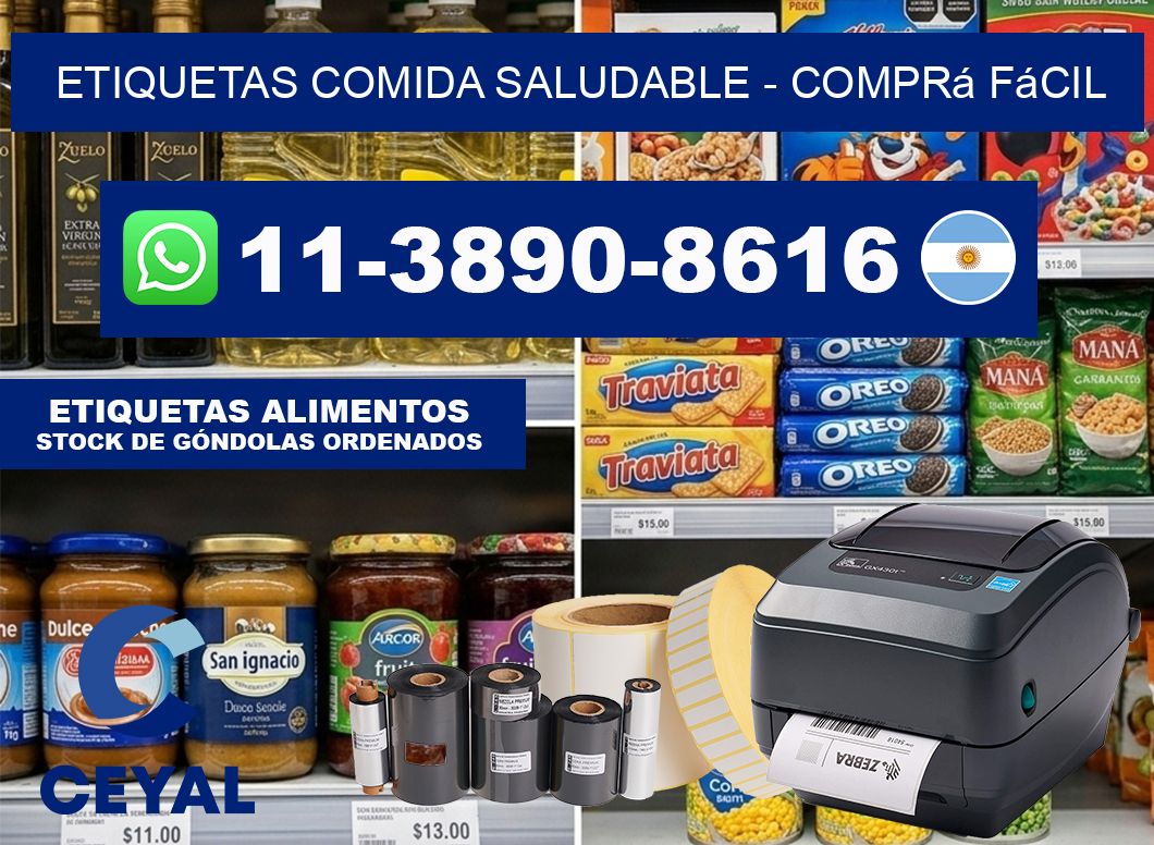 ETIQUETAS COMIDA SALUDABLE - Comprá fácil