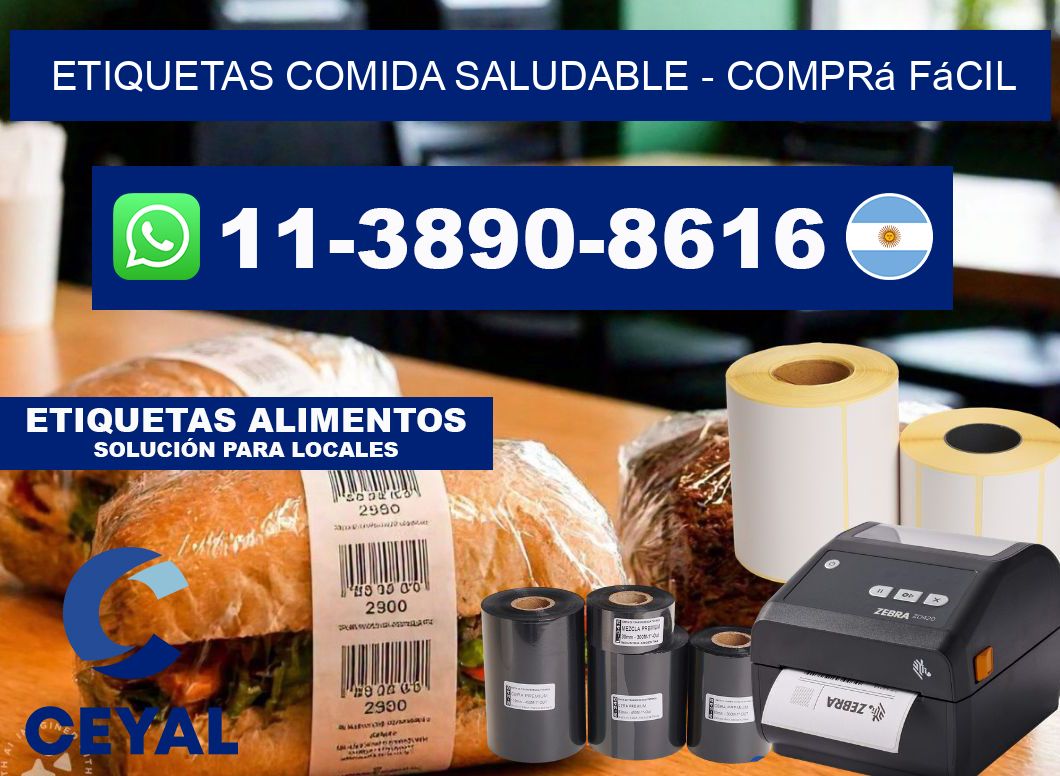 ETIQUETAS COMIDA SALUDABLE - Comprá fácil