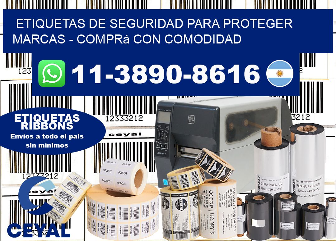 ETIQUETAS DE SEGURIDAD PARA PROTEGER MARCAS - Comprá con comodidad