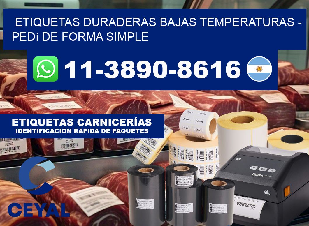 ETIQUETAS DURADERAS BAJAS TEMPERATURAS - Pedí de forma simple