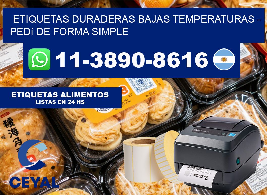 ETIQUETAS DURADERAS BAJAS TEMPERATURAS – Pedí de forma simple