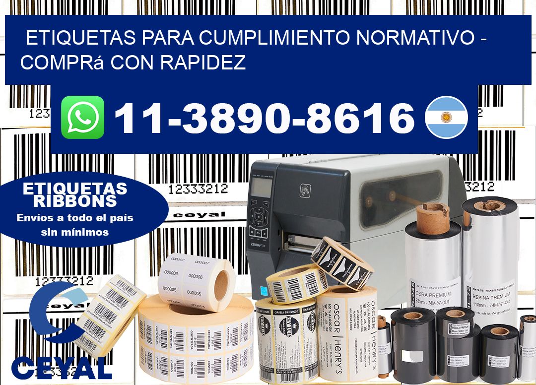 ETIQUETAS PARA CUMPLIMIENTO NORMATIVO - Comprá con rapidez