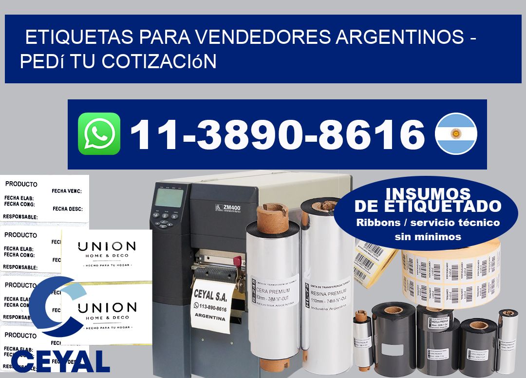 ETIQUETAS PARA VENDEDORES ARGENTINOS - Pedí tu cotización