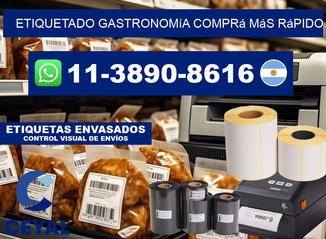 Etiquetado gastronomía Comprá más rápido