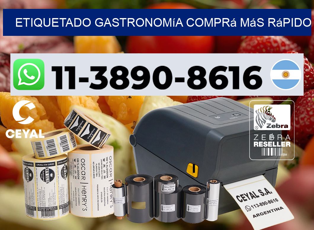 Etiquetado gastronomía Comprá más rápido