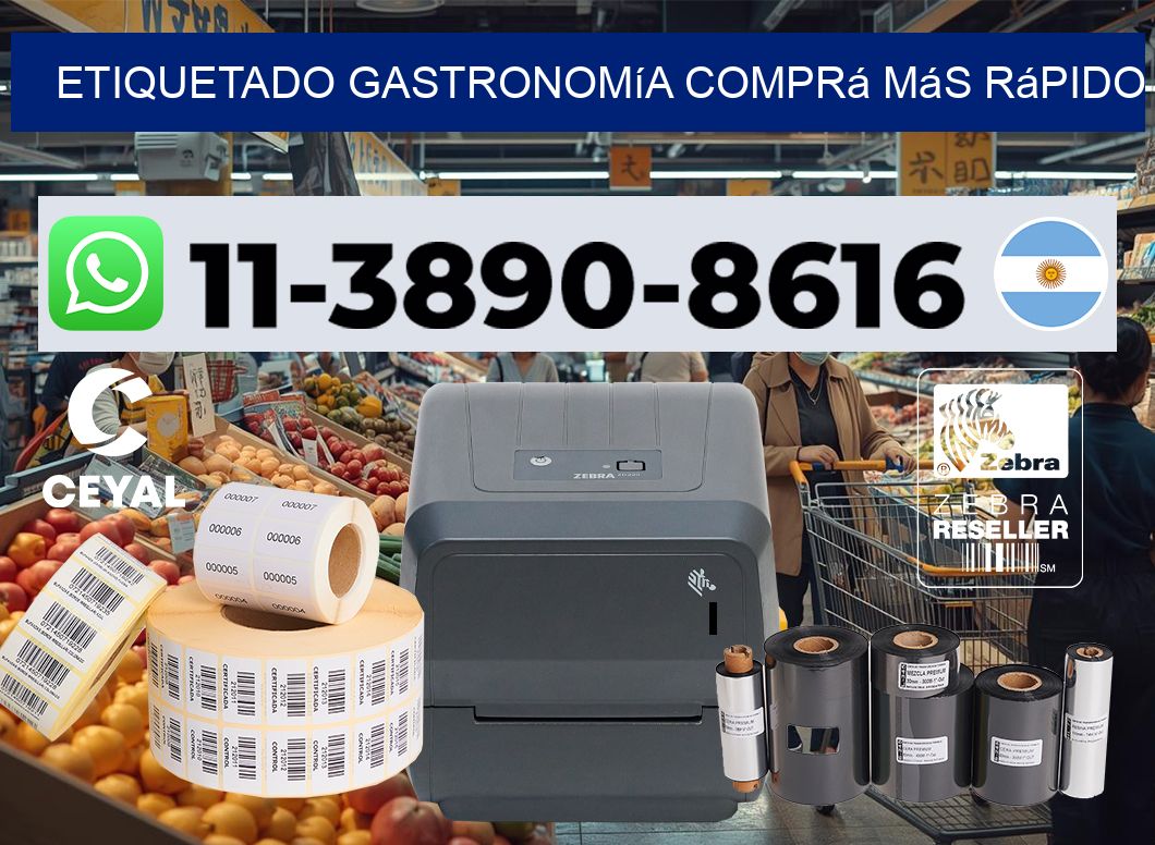 Etiquetado gastronomía Comprá más rápido