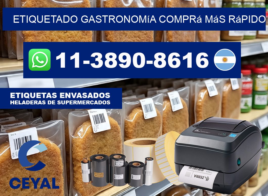 Etiquetado gastronomía Comprá más rápido