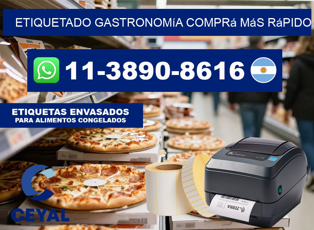 Etiquetado gastronomía Comprá más rápido