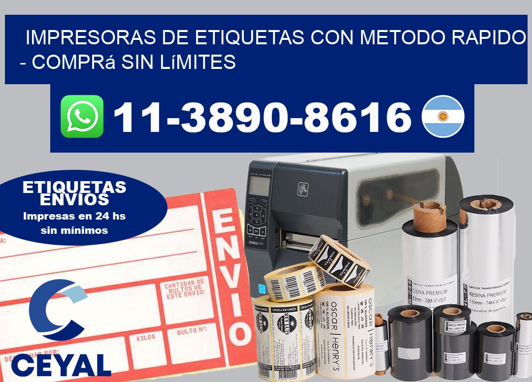 IMPRESORAS DE ETIQUETAS CON METODO RAPIDO - Comprá sin límites