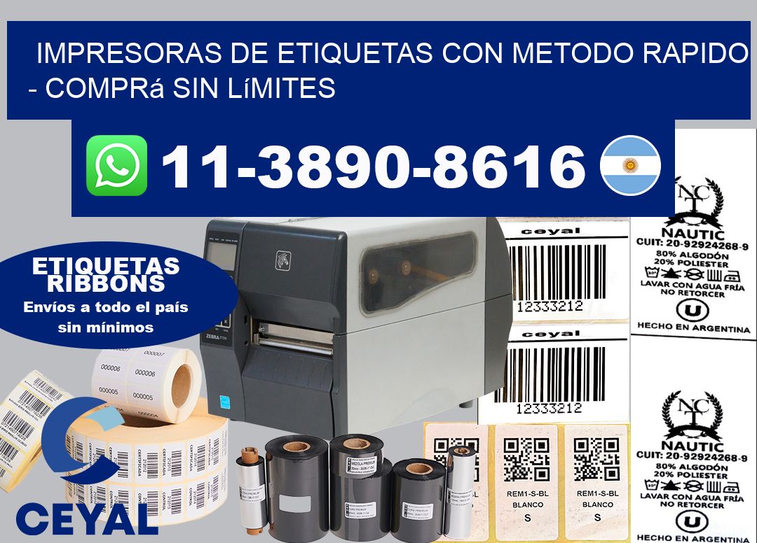 IMPRESORAS DE ETIQUETAS CON METODO RAPIDO - Comprá sin límites