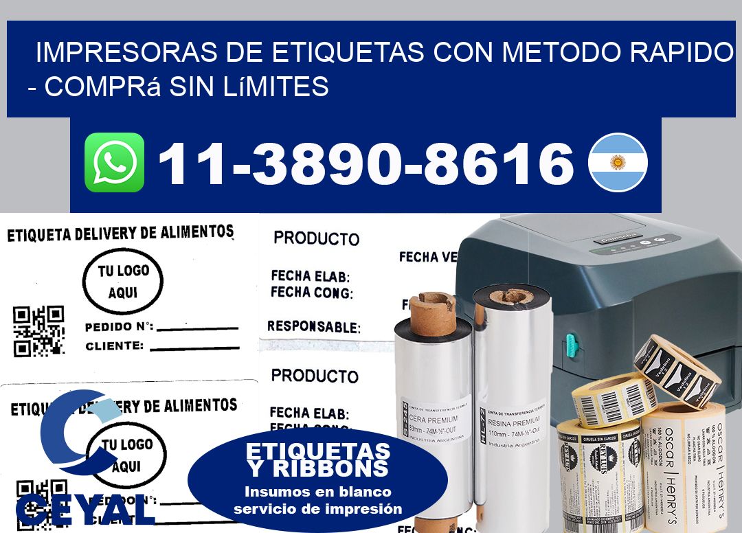 IMPRESORAS DE ETIQUETAS CON METODO RAPIDO - Comprá sin límites