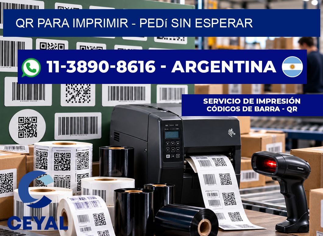 QR para Imprimir - Pedí sin esperar
