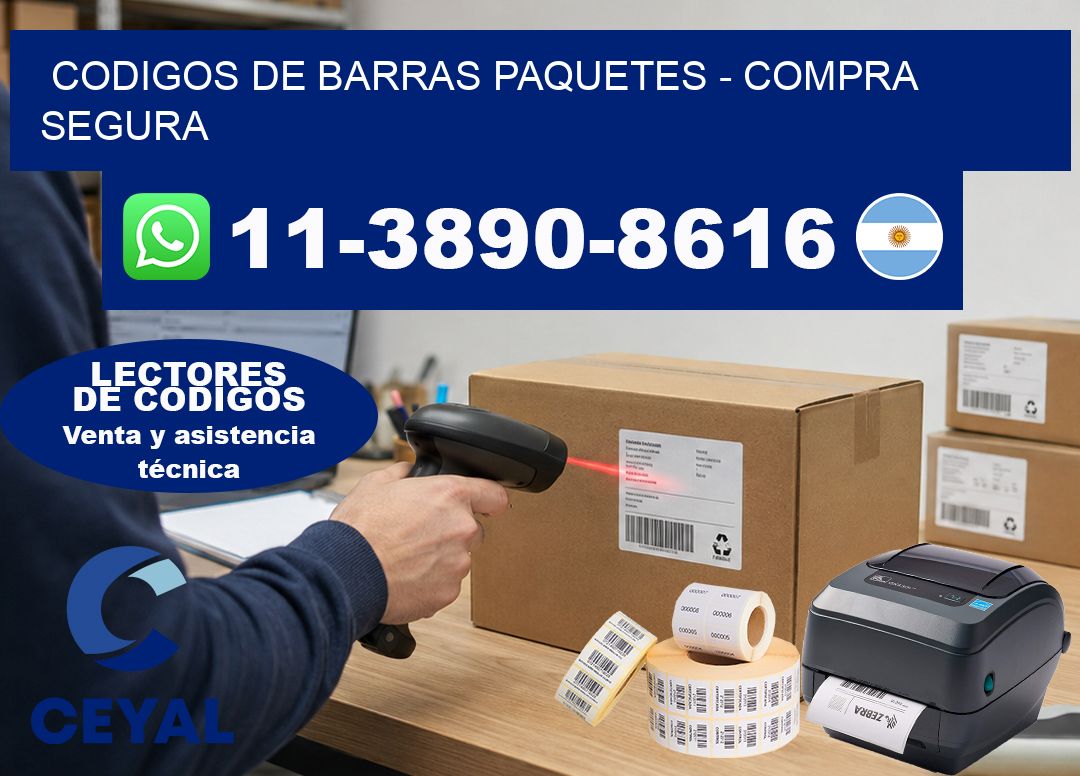 codigos de barras paquetes - Compra segura