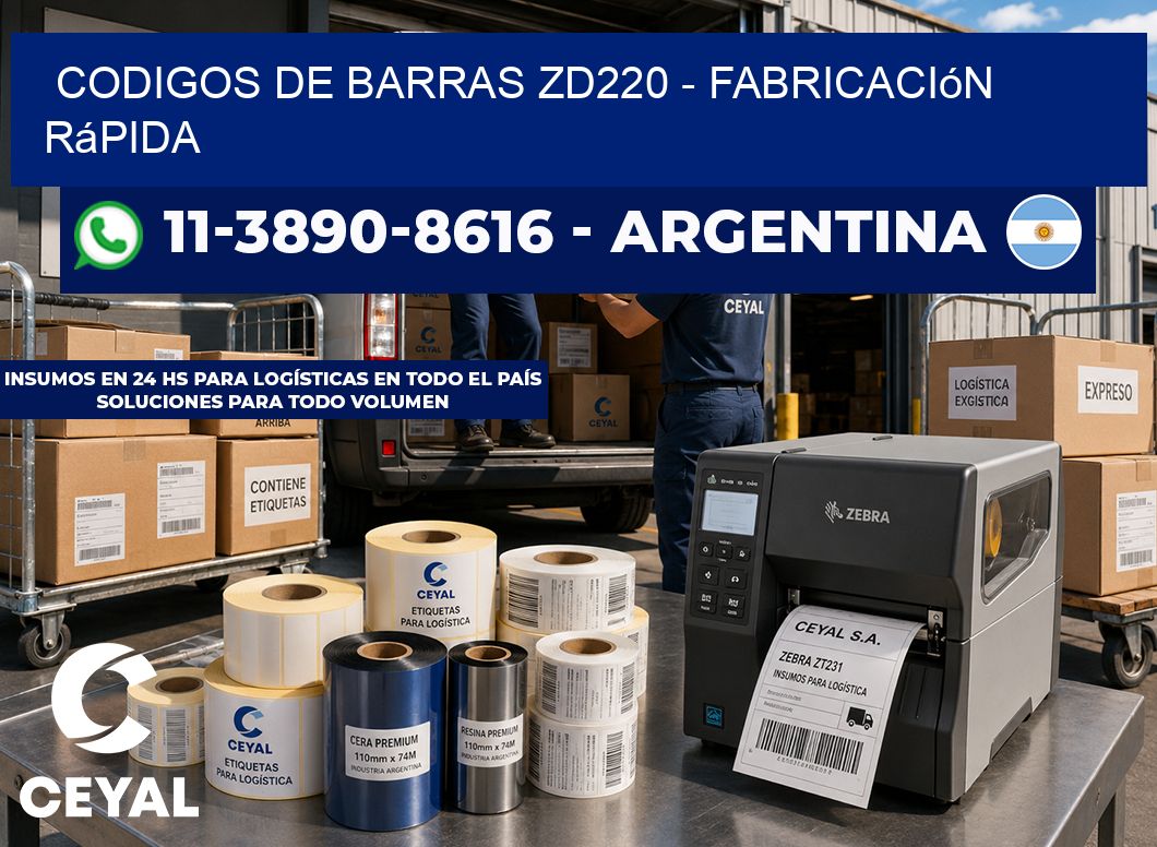 codigos de barras zd220 - Fabricación rápida