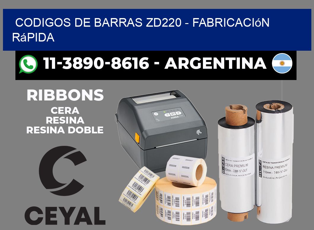 codigos de barras zd220 - Fabricación rápida