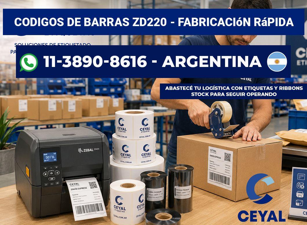 codigos de barras zd220 – Fabricación rápida