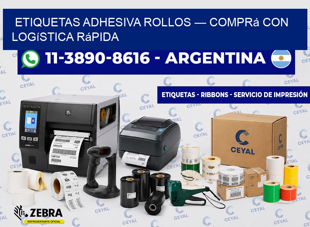 etiquetas adhesiva rollos — Comprá con logística rápida