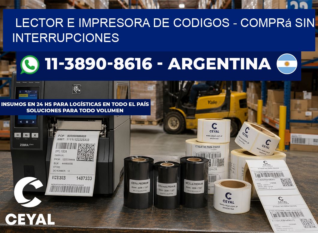 lector e impresora de codigos - Comprá sin interrupciones