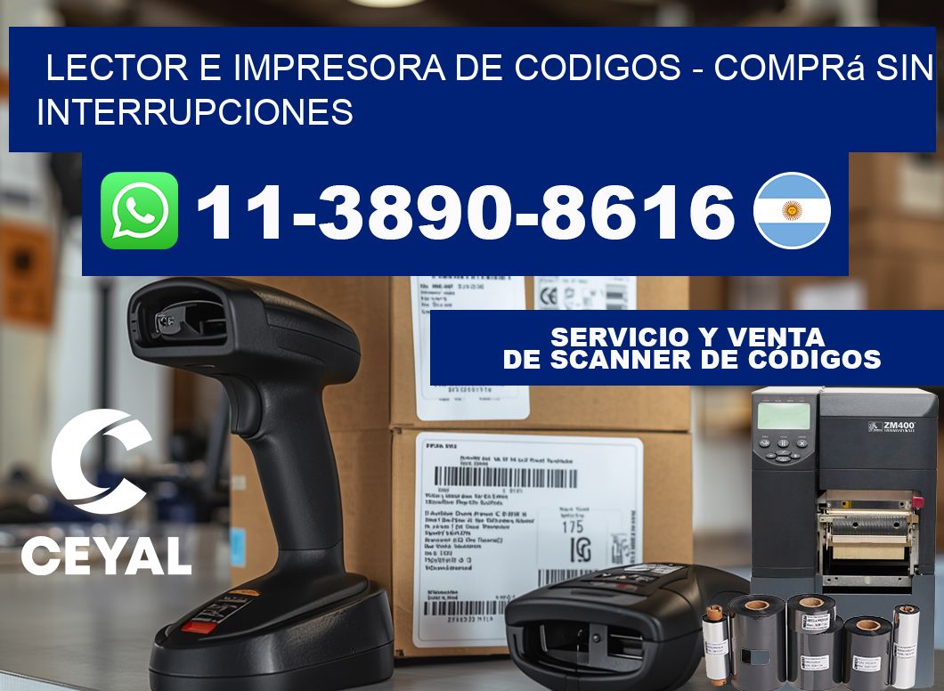 lector e impresora de codigos - Comprá sin interrupciones