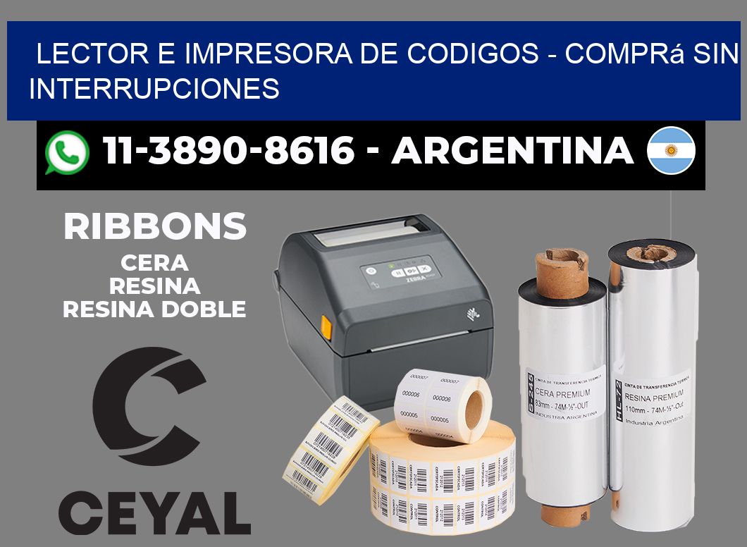 lector e impresora de codigos - Comprá sin interrupciones
