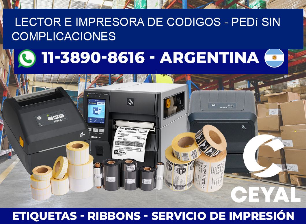 lector e impresora de codigos - Pedí sin complicaciones