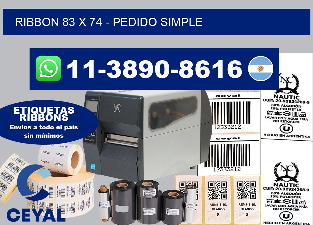 ribbon 83 x 74 - Pedido simple